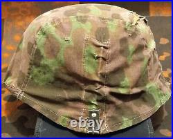 Original WW2 German Helmet Cover Waffen early Planetree 5/6 type 1