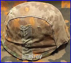 Original WW2 German Helmet Cover Waffen early Planetree 5/6 type 1