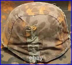 Original WW2 German Helmet Cover Waffen early Planetree 5/6 type 1