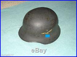 Original WW2 German Helmet SD Luftwaffe M1940 EF (Emaillierwerke, Fulda)