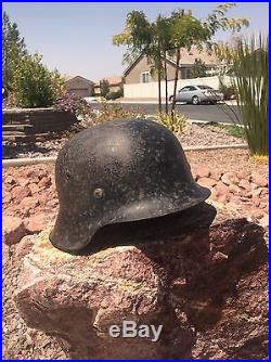 Original WW2 German Helmet Serial Number 2622 With Leather Liner