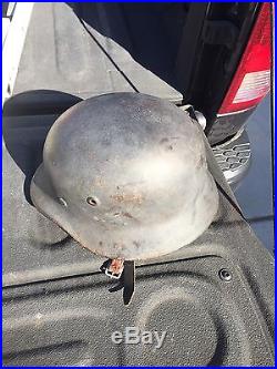 Original WW2 German Helmet With Original Leather Headband
