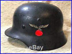 Original WW2 German Luftwaffe Single Decal M35 Helmet
