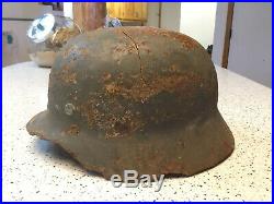 Original WW2 German M35 Helmet DD Eastern Front