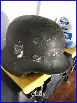 Original WW2 German M35 Helmet Shell EF62