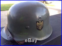 Original WW2 German M35 Helmet with Double Decal and Liner