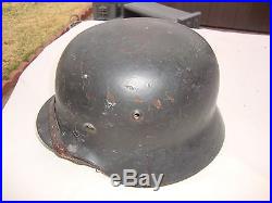 Original WW2 German M40 Helmet With Chinstrap and Liner