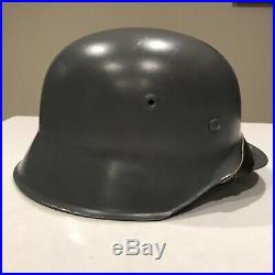 Original WW2 German M 1942 Combat Helmet Post War Refurbished Large Size