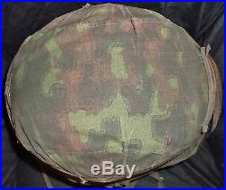 Original WW2 German RARE! Blurred Edge Helmet Cover, Uniform Elite Field Gear Cap