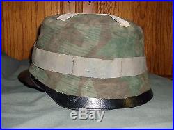 Original WW2 German Splinter Fallshirmjager Paratrooper Helmet Cover, Uniform Cap