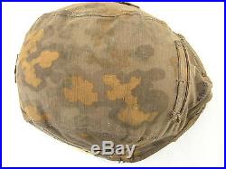 Original WW2 German Waffen ZZ soldiers camouflage helmet oak leaf camo cover