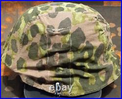 Original WW2 German helmet cover Waffen late plane tree type 1