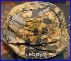 Original WW2 German helmet cover Waffen late plane tree type 1