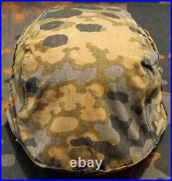 Original WW2 German helmet cover Waffen late plane tree type 1