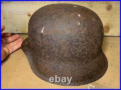 Original WW2 Normandy Relic German Army Wehrmacht Helmet #102