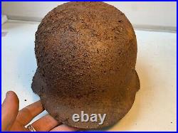 Original WW2 Normandy Relic German Army Wehrmacht Helmet SOLID SHELL #10