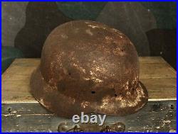 Original WW2 Relic German Helmet M35 / from Kurland Pocket / Winter Camo