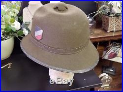 Original WW2 WWII 1942 German Tropical Pith Helmet Hat A. P. G