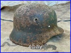 Original WW2 WWII German Helmet M-35 Size 62