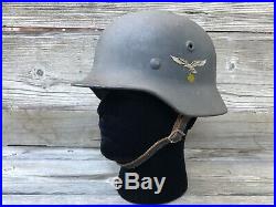 Original WW2/WWII German Luftwaffe M40 Helmet- NICE