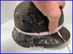 Original WW2 WWII German soldier M40 Helmet from Kurland battlefield #83