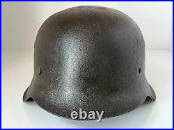 Original WW2 WWII German soldier M42 Helmet from battlefield