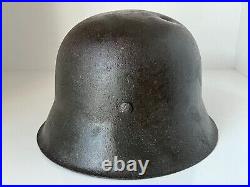 Original WW2 WWII German soldier M42 Helmet from battlefield