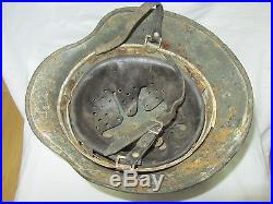 Original WW2 WWII german M40 M-40 helmet with decal, liner and chinstrap