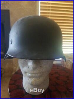 Original WWII WW2 German Helmet Army Dark Grey Wehrmacht