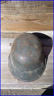 Original WWII WW2 German Helmet As Found in Barn untouched