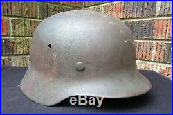 Original WWII WW2 German Helmet M35- NS68 D113