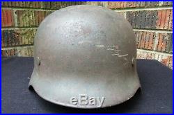 Original WWII WW2 German Helmet M35- NS68 D113