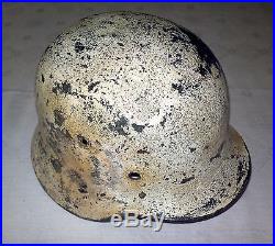 Original WWII german Wehrmacht M40 winter camo helmet stahlhelm M1940 WW2