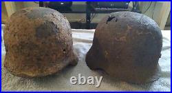 Original World War 2 German Helmets M40 Battle Field Relic