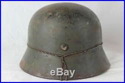 Original World War 2 German M40 Helmet Q66'19. H' Wired