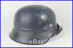 Original World War 2 German M42 Beaded Civil Defense Helmet Q66