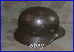 Original Ww2 German Army Wh M35 Q64 Helmet With Liner Battle Of Raseiniai 1941