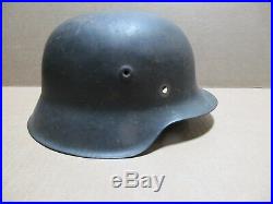 Original Ww2 German M42 Army Helmet With Named Map Case