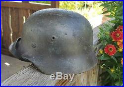 Original nice german helmet M40 size Q64 have a number WW2
