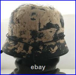 Original single German WW2 Wehrmacht M40 helmet ET66 shell 58 cm liner & strap