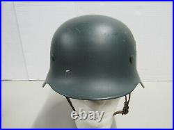 Post WW2 West German M40/52 Helmet Baden-Wurttemberg Police Decal Scratched Off