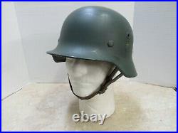 Post WW2 West German M40/52 Helmet Baden-Wurttemberg Police Decal Scratched Off