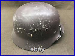 Post Ww2 Finnish Issued M40/55 German Steel Helmet With Replacement Liner