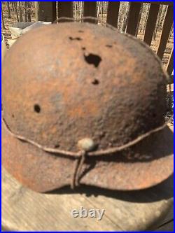 RARE 100% All Orig WW2 German M35 Wire Helmet