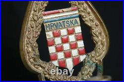 RARE 14 WW2 NDH Croatia Candle stick holder German Pupet Helmet Pavelic 1943