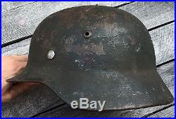 Rare Original Luftwaffe Double Decal German Helmet M40 Wwii Ww2 Model 40 Size 62