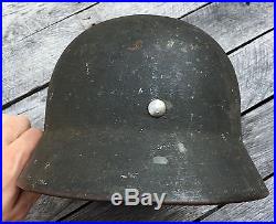 Rare Original Luftwaffe Double Decal German Helmet M40 Wwii Ww2 Model 40 Size 62