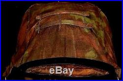 RARE Original WW2 German ELITE Blurred Edge Helmet Cover, Uniform Field Gear Cap