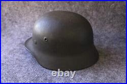 RARE WW2 Field'Heavy Pour' German M40 Helmet