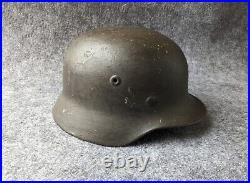 RARE WW2 Field'Heavy Pour' German M40 Helmet